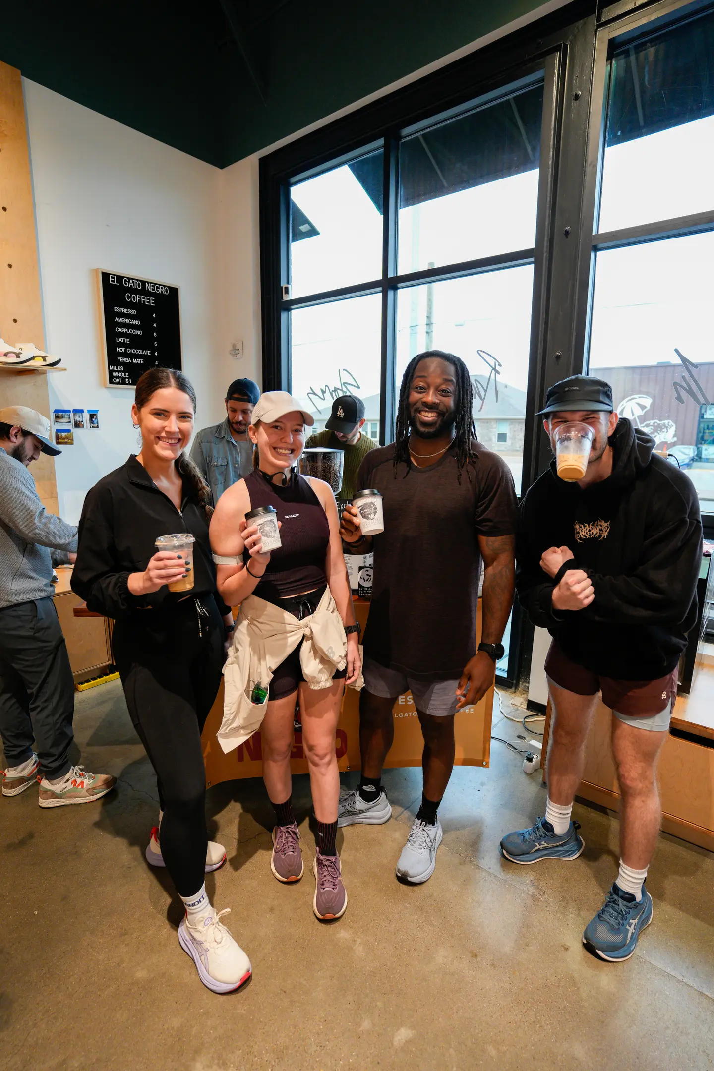 El Gato Negro crew in front of the coffee cart